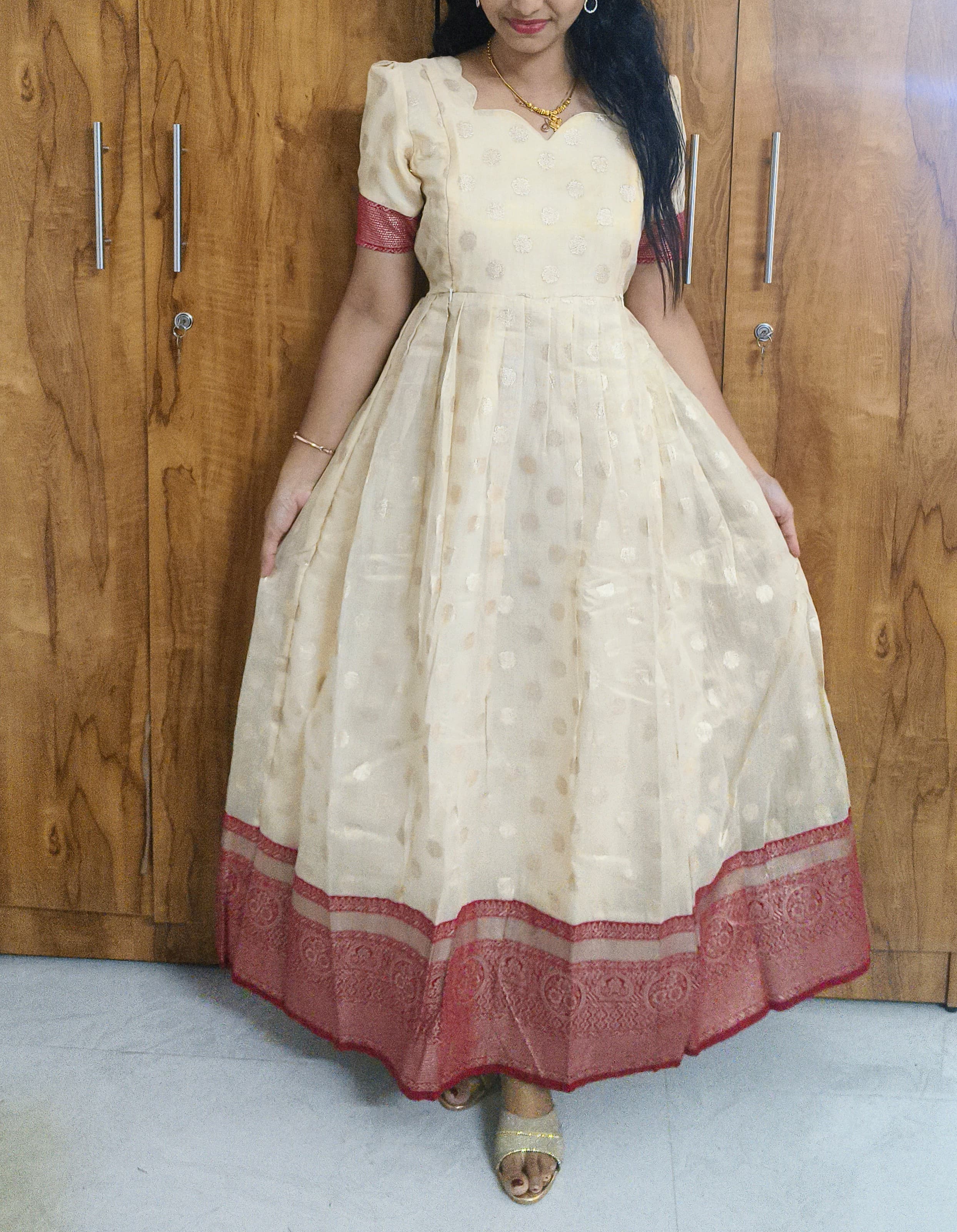 Chanderi jacquard butta big banarasi border with full lining 