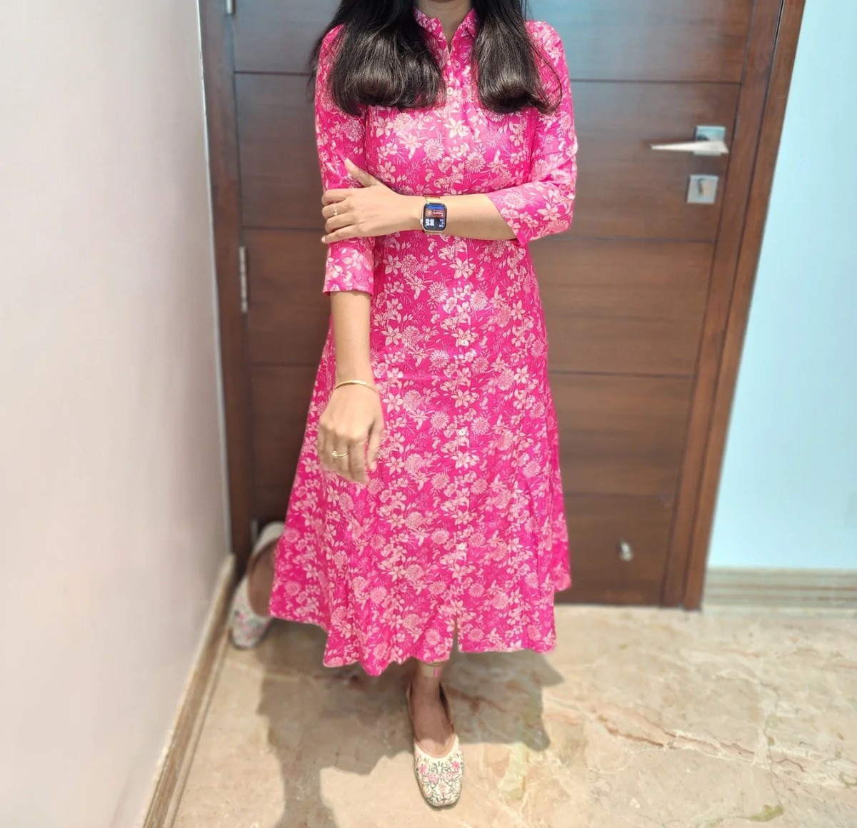 Elegant Vatican Fabric A-Line Kurti with Pocket | S to XXL Sizes