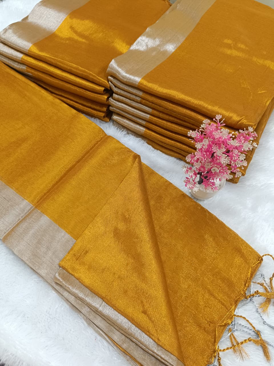 Premium Raga Tissue Soft Silk Half & Half Saree