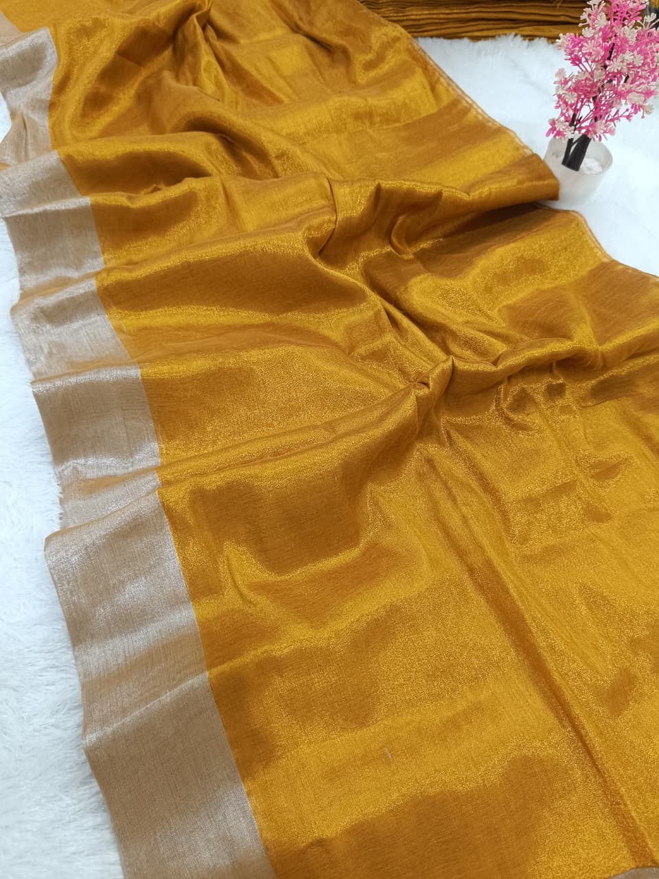 Anbarasi: Premium Raga Tissue Soft Silk Half & Half Saree
