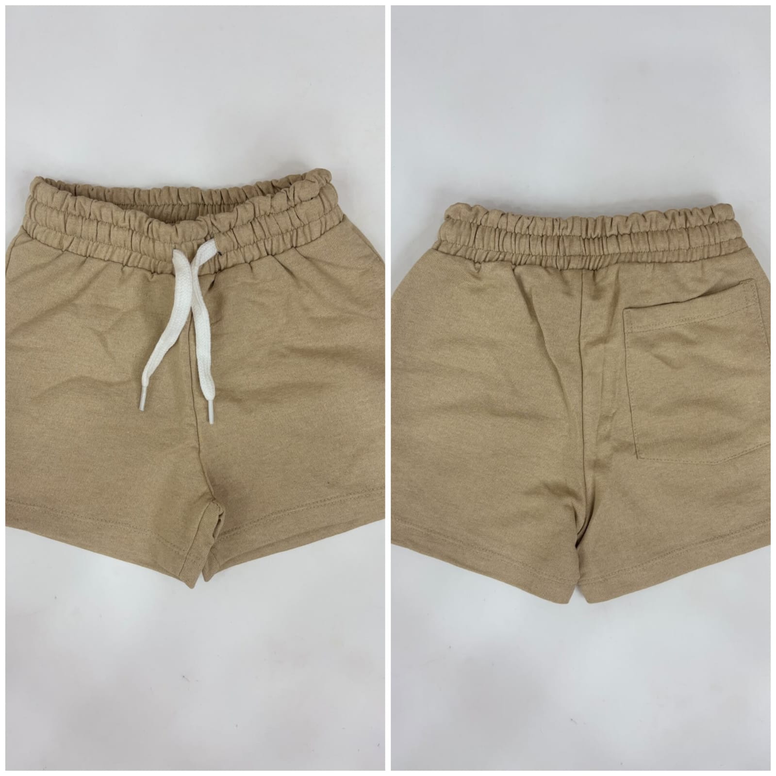 Kids unisex loopknit shorts everyday wear