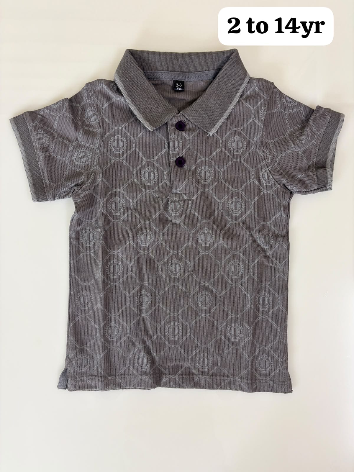 Soft knitted cotton fabric kids polo Tshirt 