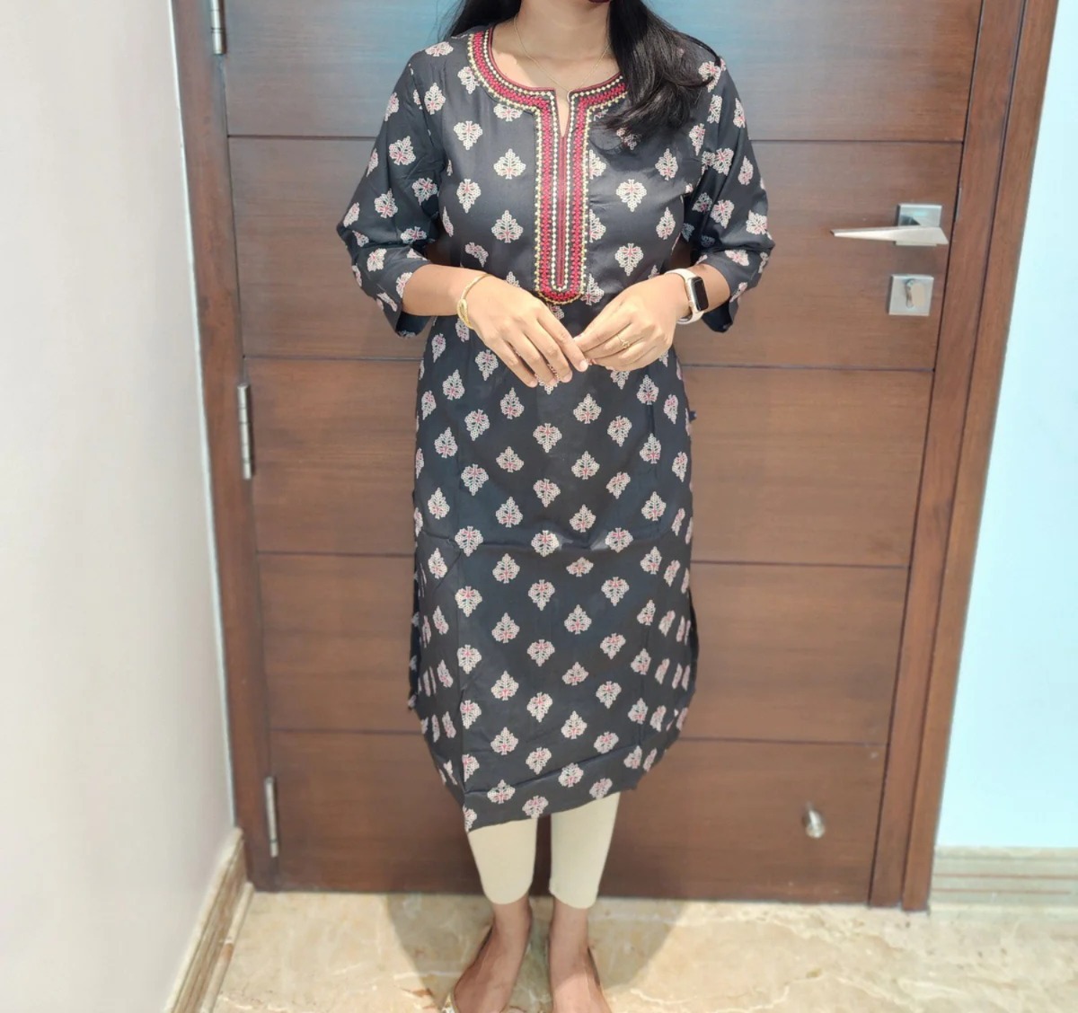 Anbarasi: Rayon Straight Cut Kurtis with Embroidery and Pocket – Available in Sizes S to XXL