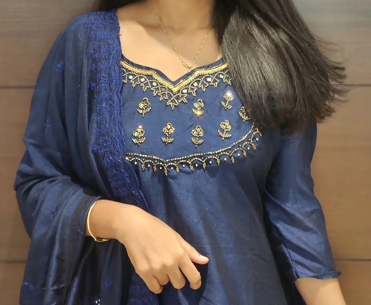 Anbarasi: Vichitra Silk Salwar Set with Dupatta | Elegant Ethnic Wear for Women