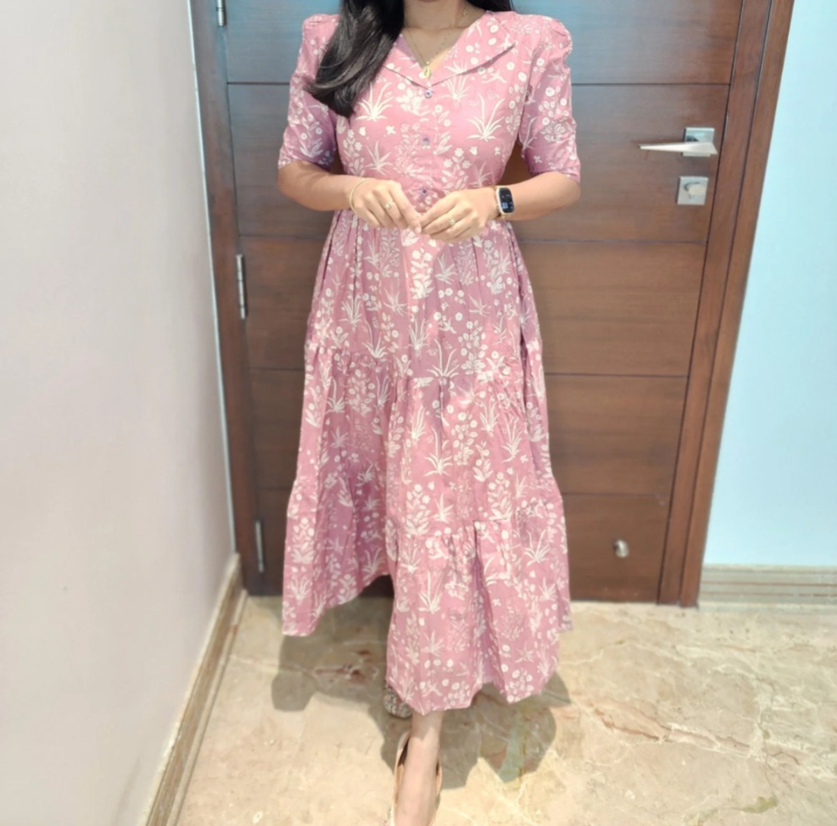 Jaipur cotton western maxi with pocket