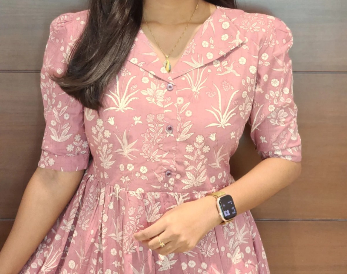 Anbarasi: Jaipur cotton western maxi with pocket