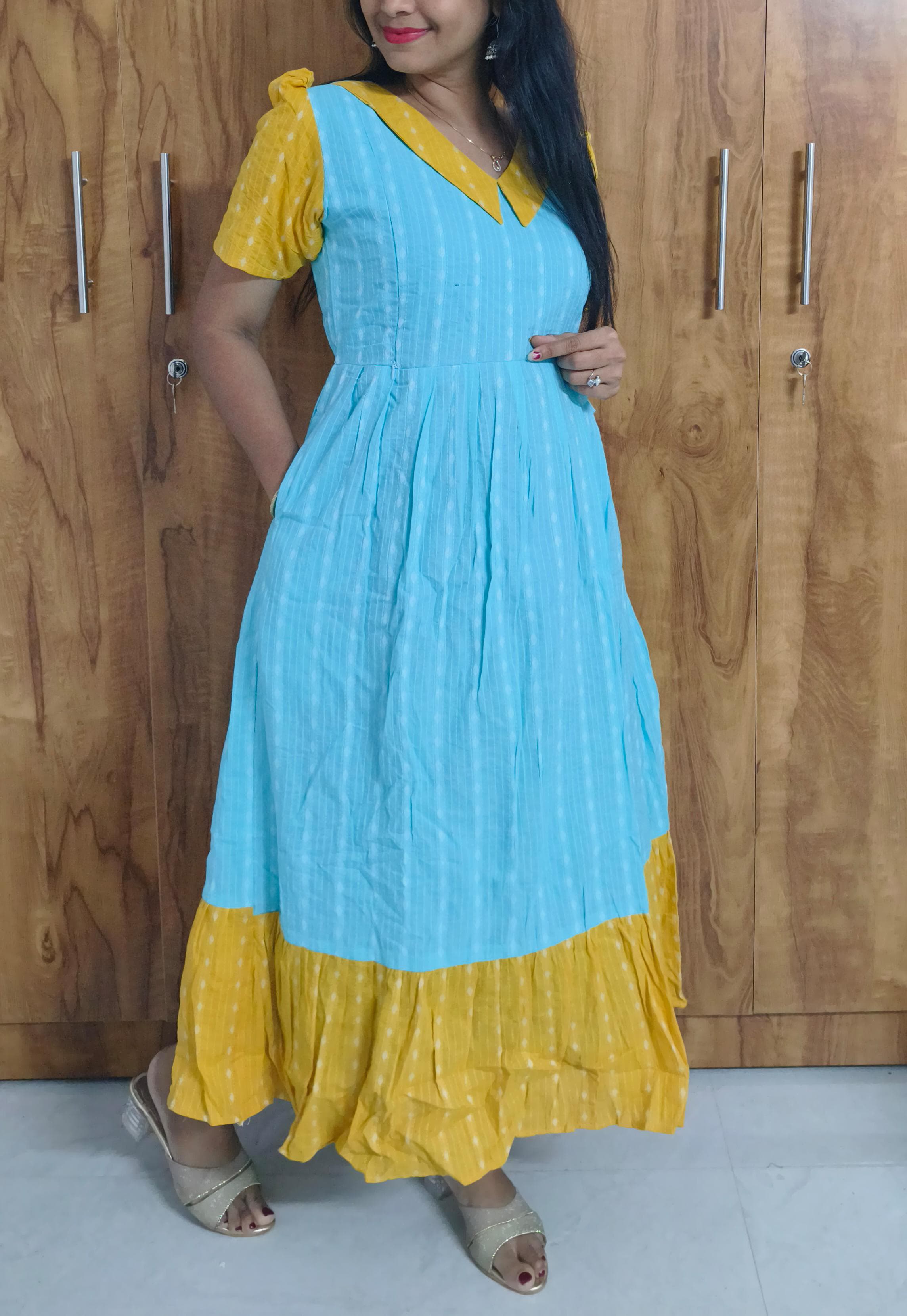 Anbarasi: Pure handloom cotton feeding kurti with lining