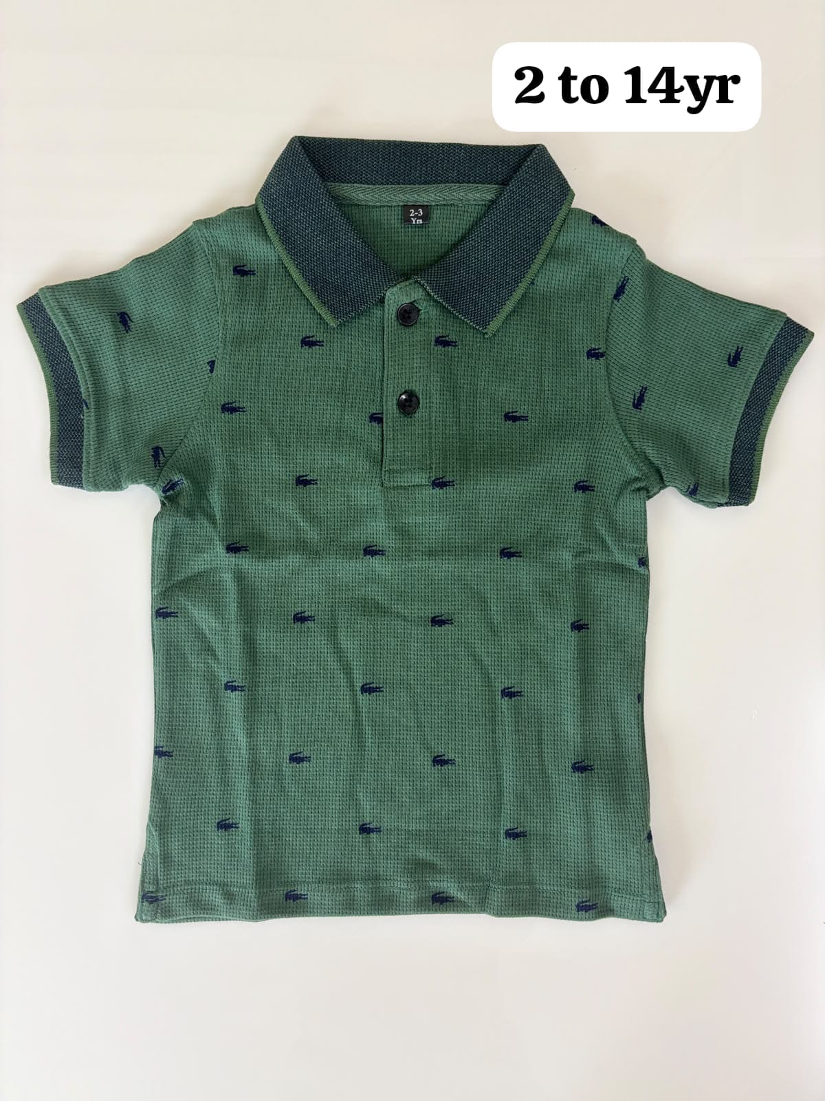 Soft knitted cotton fabric kids polo Tshirt 