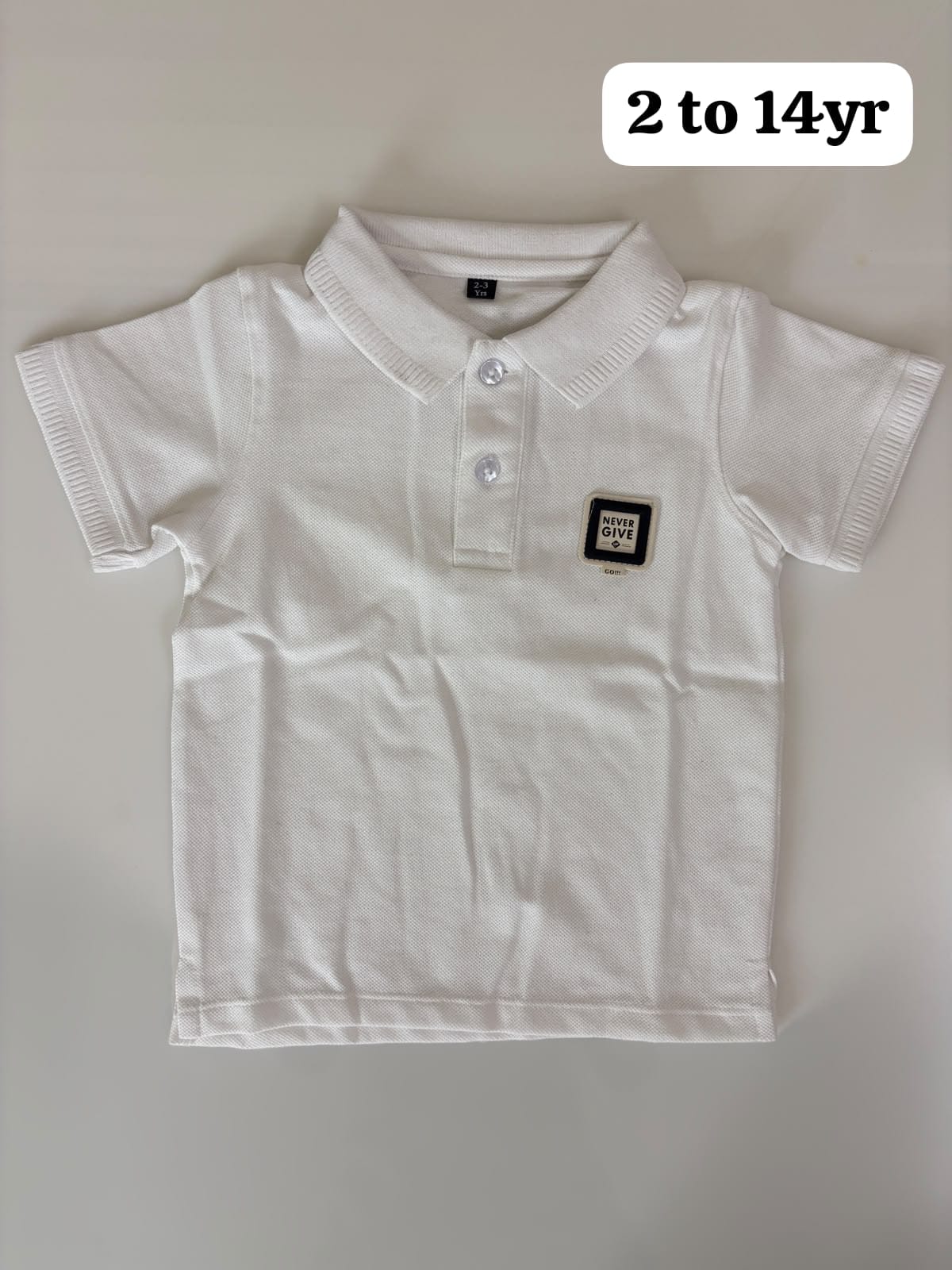 Soft knitted cotton fabric kids polo Tshirt 