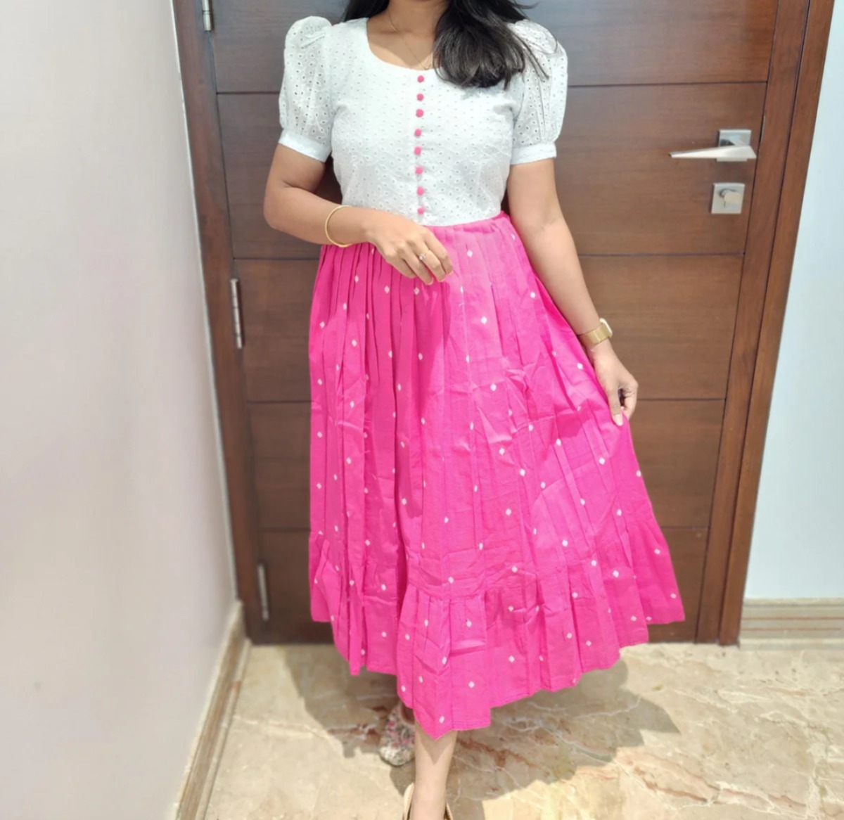 Anbarasi: Hakoba Style Western Frock for Women | Trendy Ethnic Kurti by Aarral