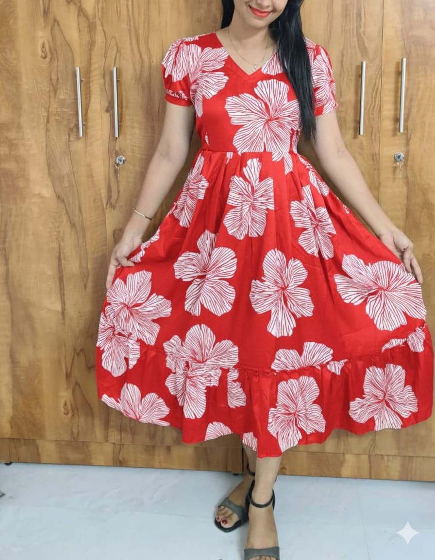 Anbarasi: X mas feeding maternity dress 2 tier maxi