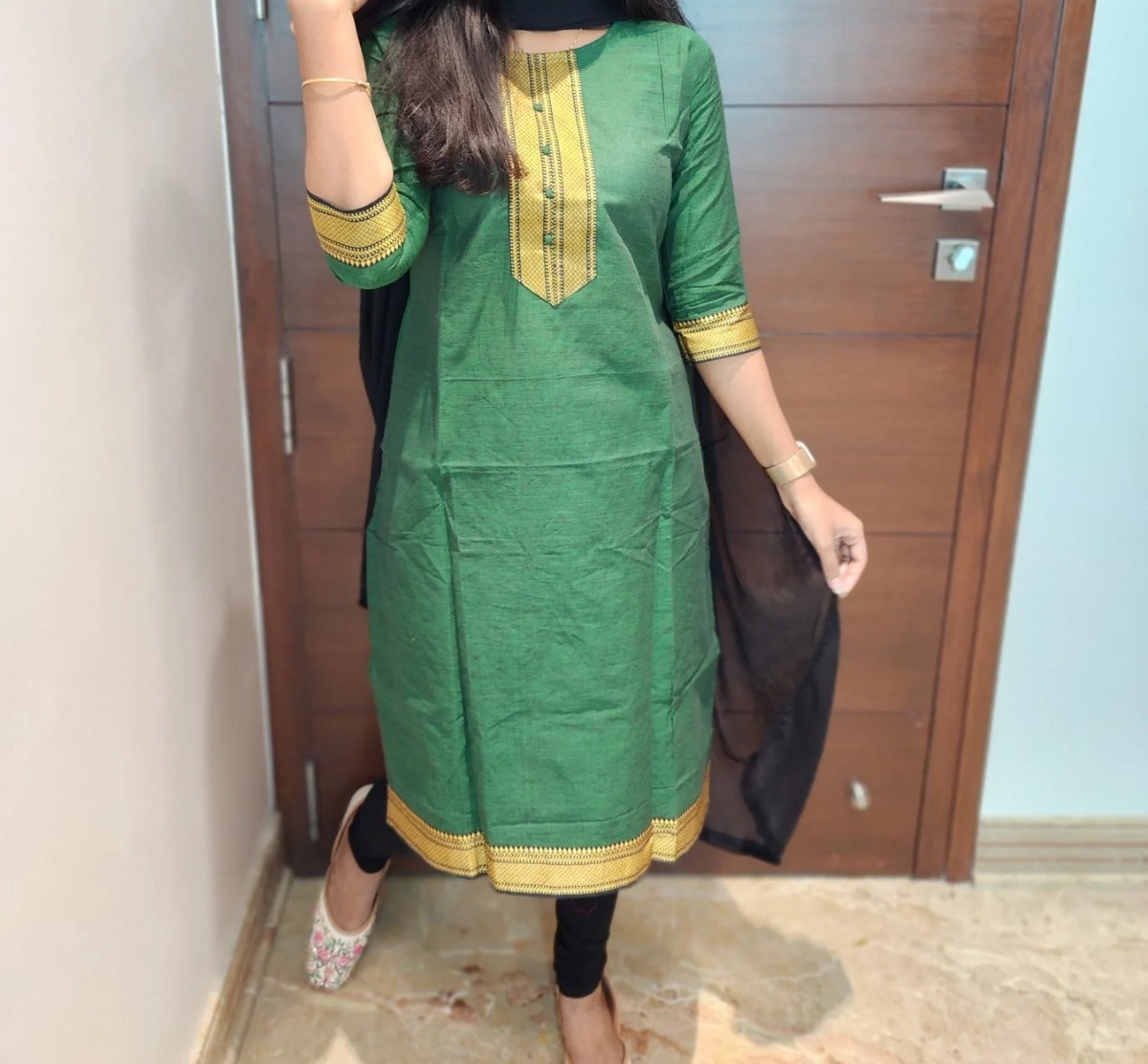Anbarasi: Elegant Cotton Straight Cut Kurti for Women – Aarral Kurtis Collection