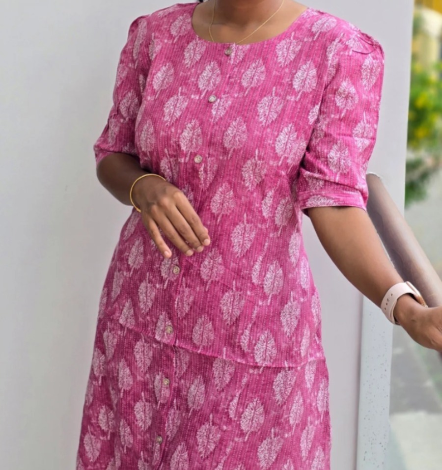 Anbarasi: Jaipur Cotton A-Line Kurtis | Puff Sleeves | Double Side Pockets | 45