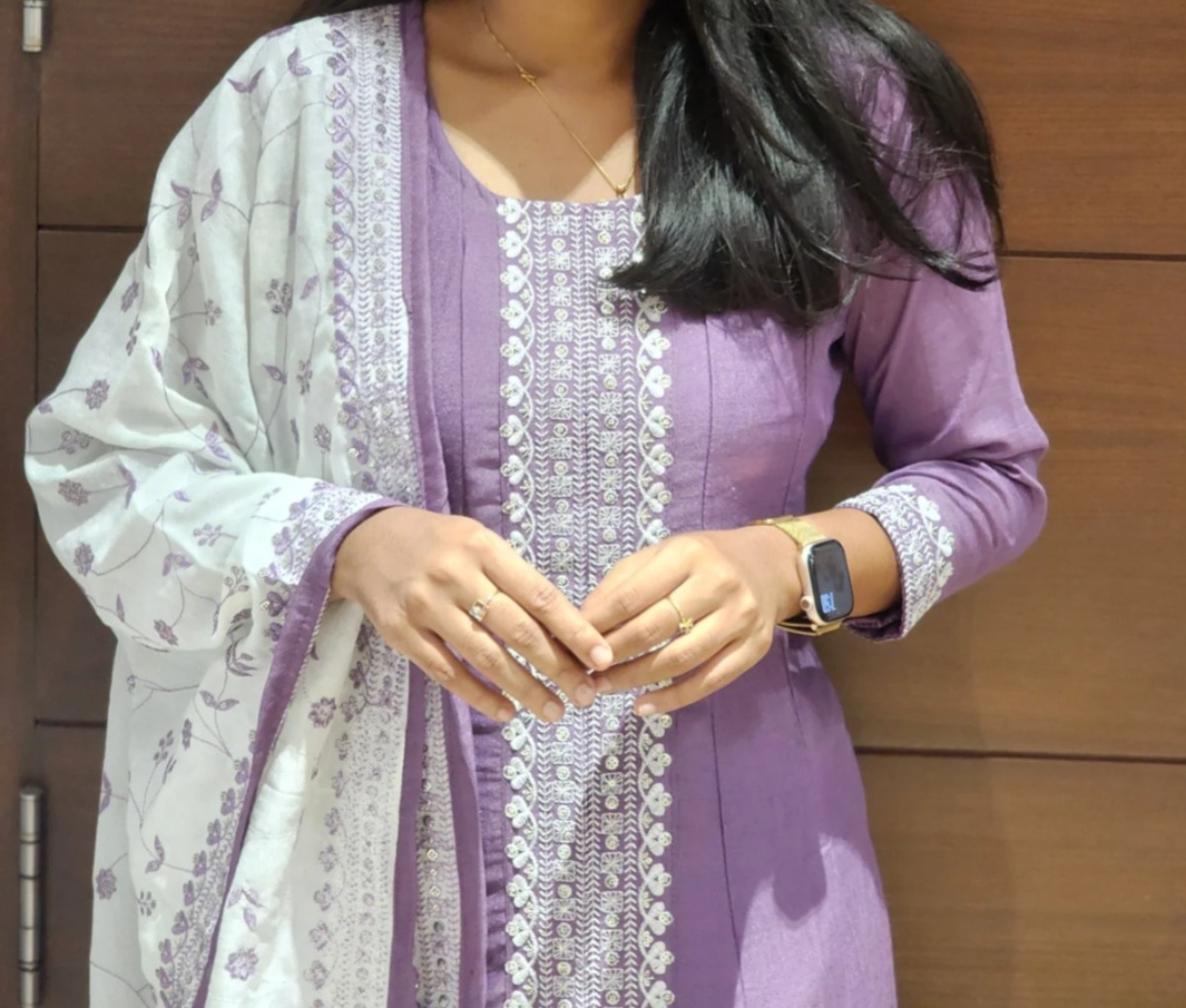 Anbarasi: Vichitra Silk Salwar Set with Lining | Elegant Kurti, Pant & Dupatta by Aarral