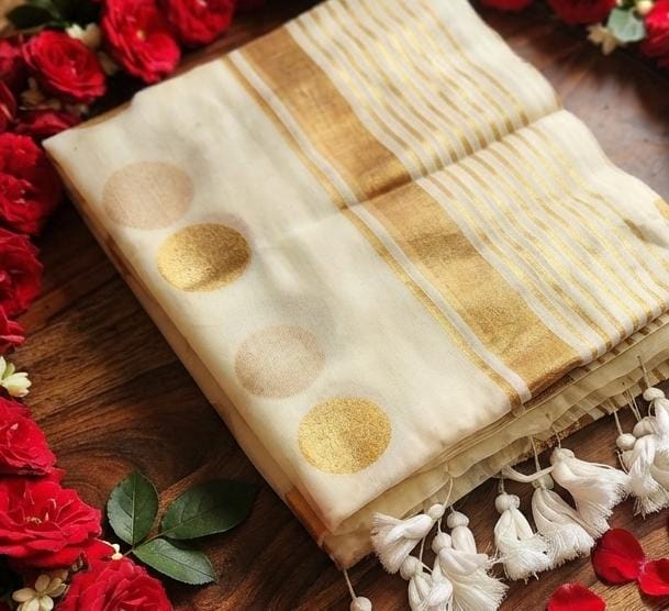 Anbarasi: Onam festive collection mulcotton saree Varnarekha