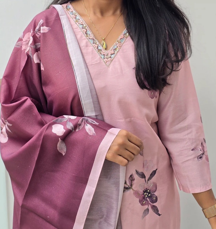 Anbarasi: Roman Silk Salwar Set for Women – Elegant Salwar Dress with Dupatta