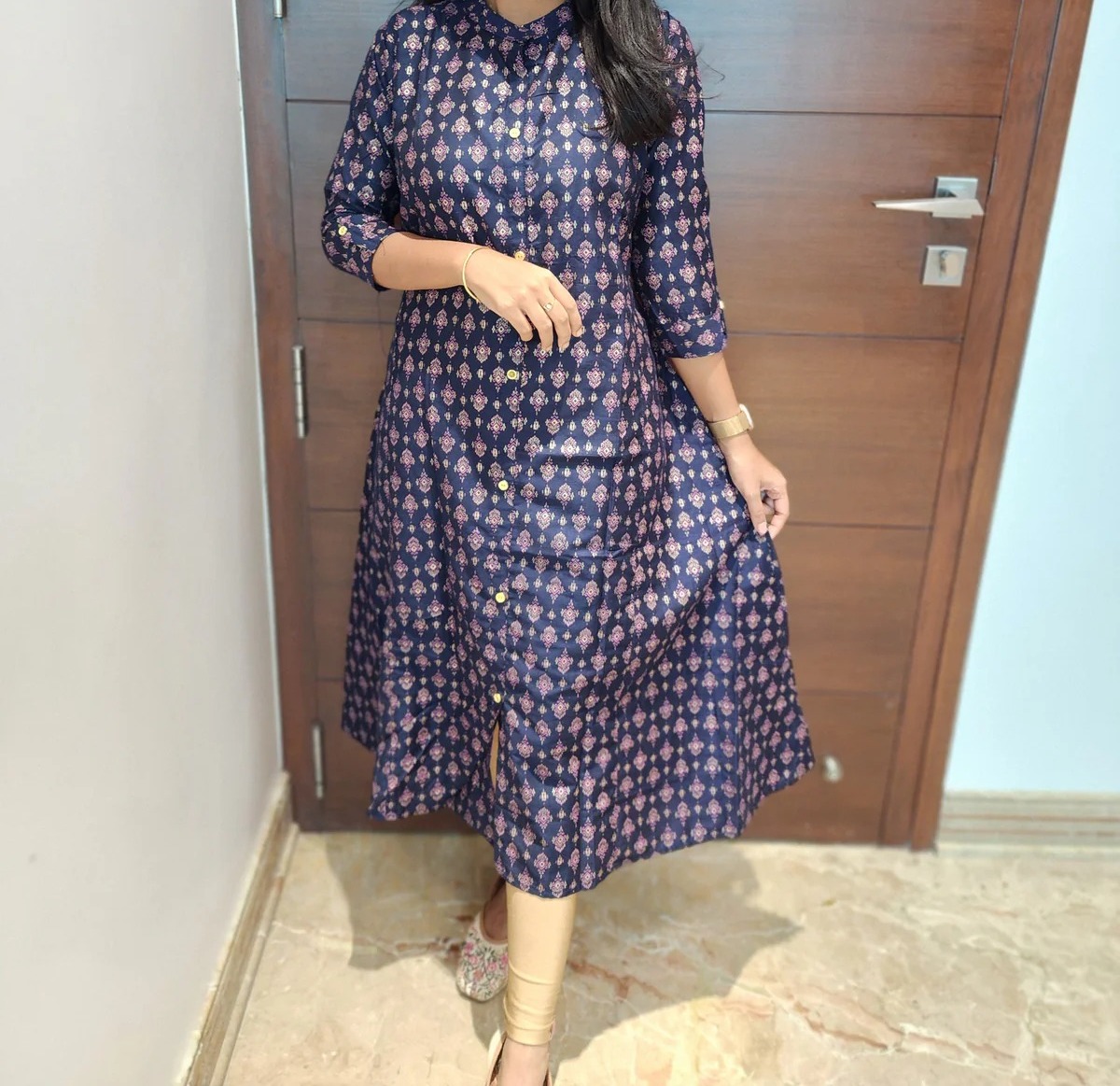 Anbarasi: Rayon A-Line Kurti – 47 Inch Elegant Ethnic Wear for Women (S–XXL)