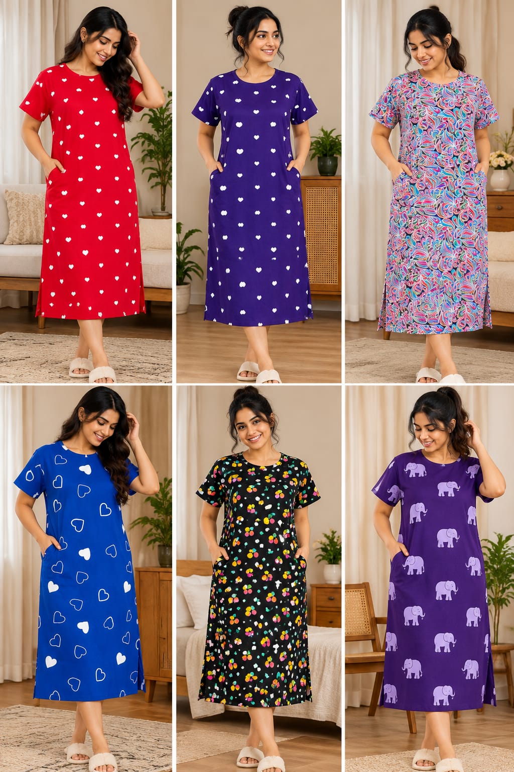 Everyday style long polo for night wear & lounge wear