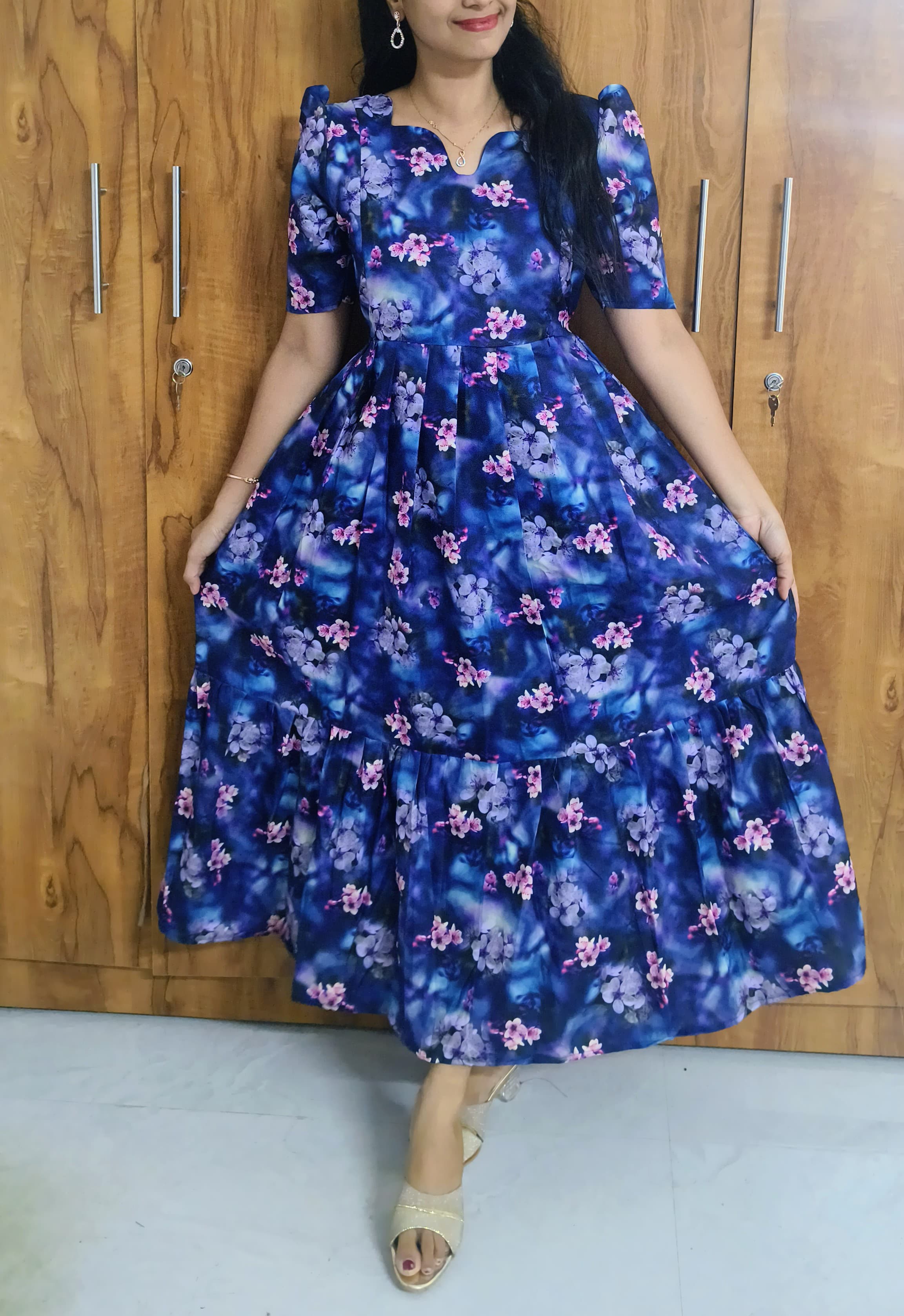 Trending floral cotton slub digital with full lining 