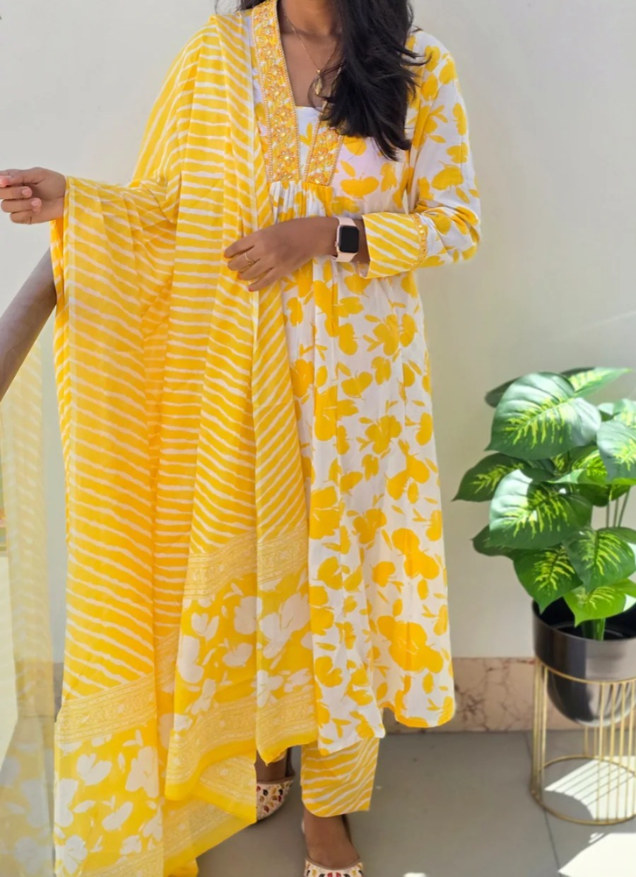 Anbarasi: Jaipur cotton salwar set 