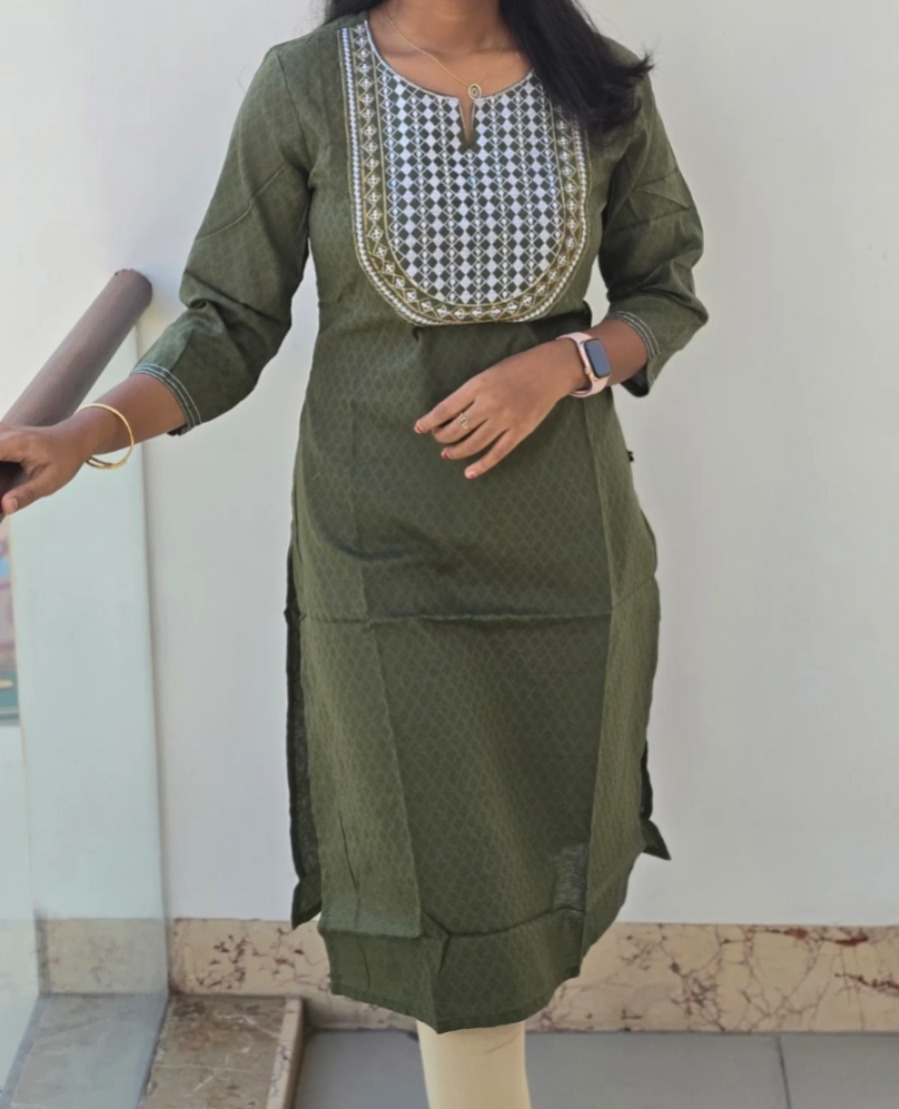 Anbarasi: Rayon Embroidered Straight Cut Kurtis – Pocket & Non-Pocket Styles, S-XXL