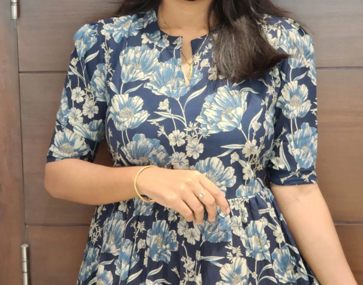 Anbarasi: Jaipur Cotton Western Maxi Kurti with Pocket | Aarral Exclusive