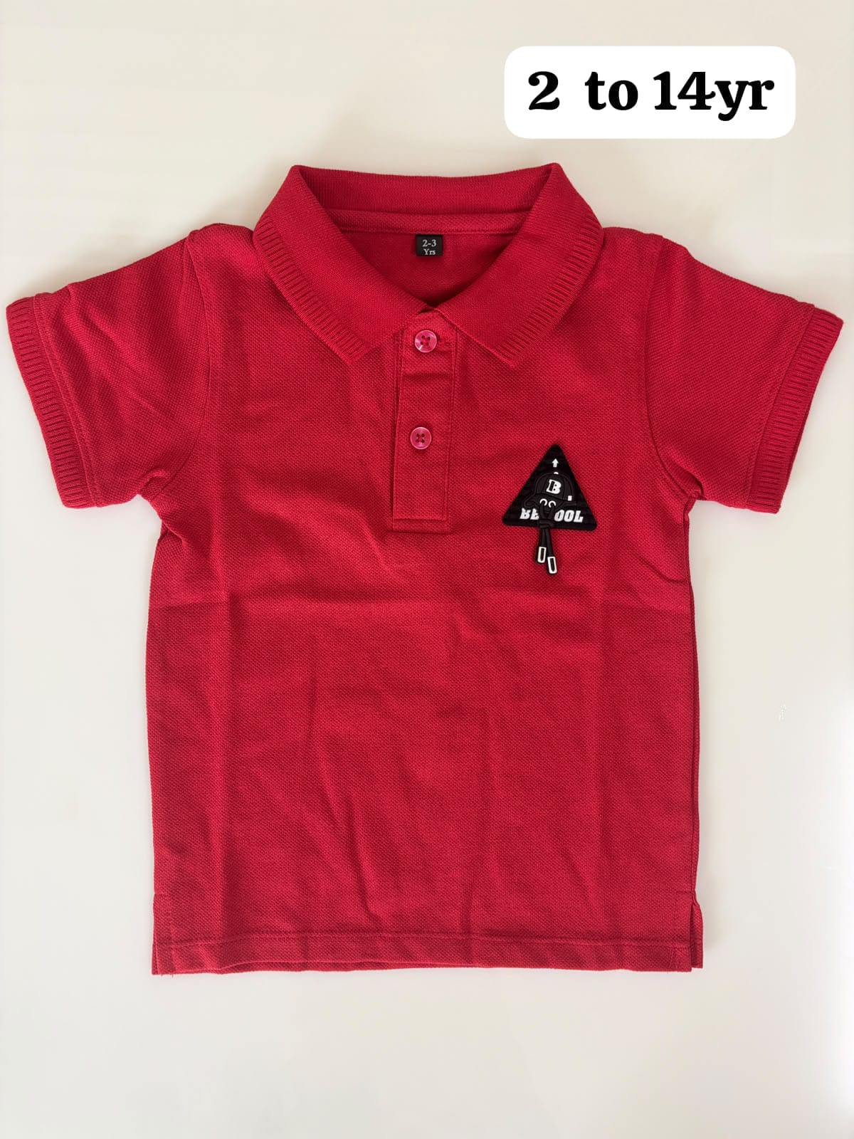 Soft knitted cotton fabric kids polo Tshirt 