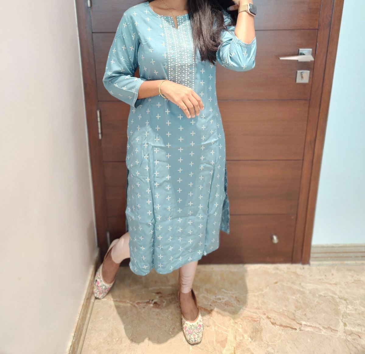 Anbarasi: Rayon Straight Cut Embroidered Kurtis for Women – Elegant Indian Kurtas