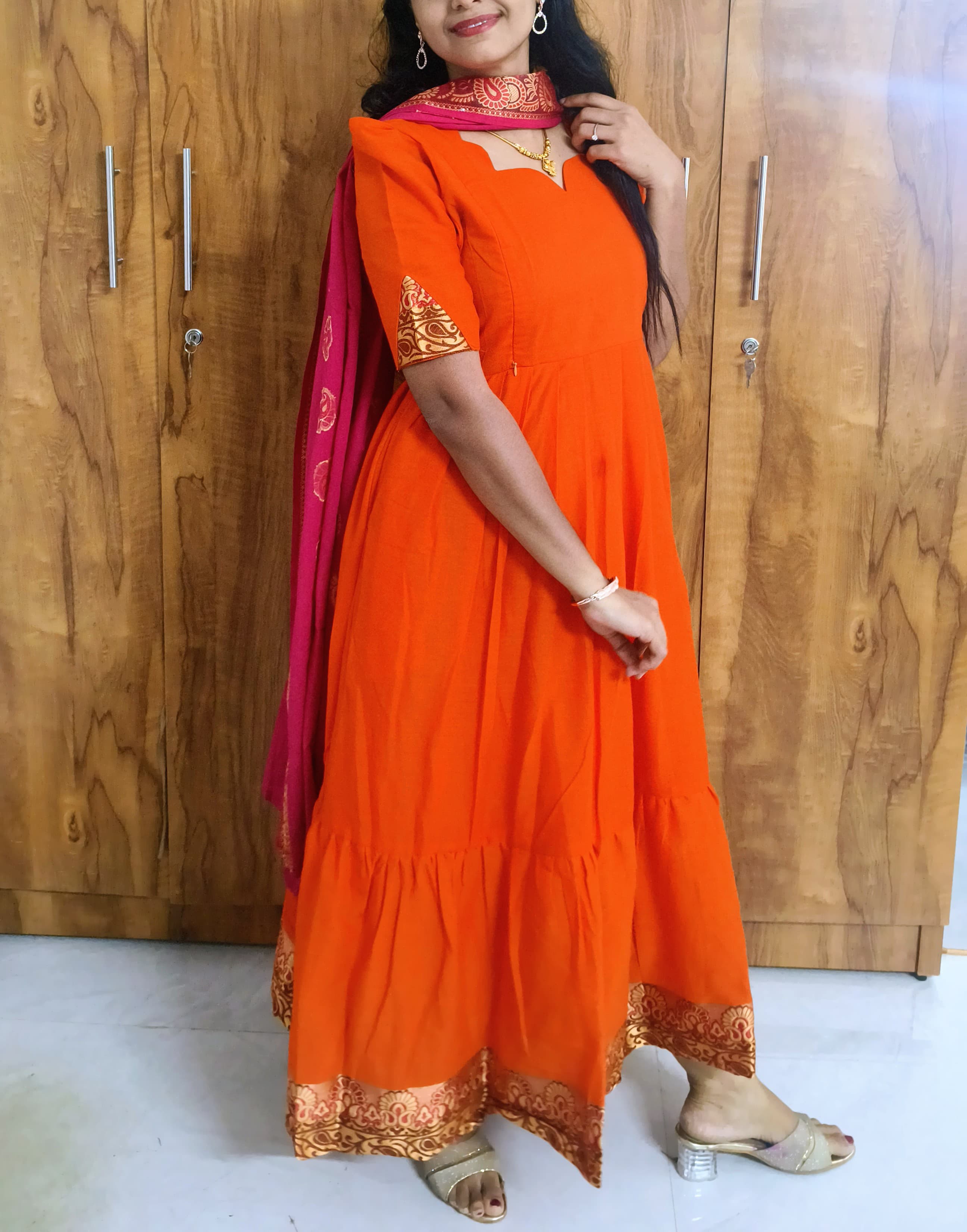 Anbarasi: Kalyani cotton with Mangalagiri border, Dupatta kalyani cotton with border